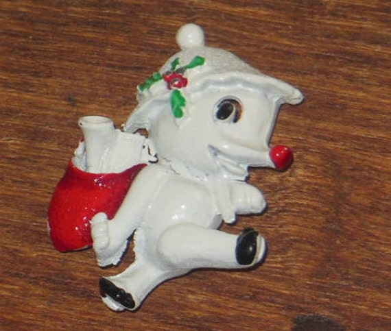 Vintage Weihnachten Santa Elf Brooch Kostüm Schmuck von TreasureTimeCapsule