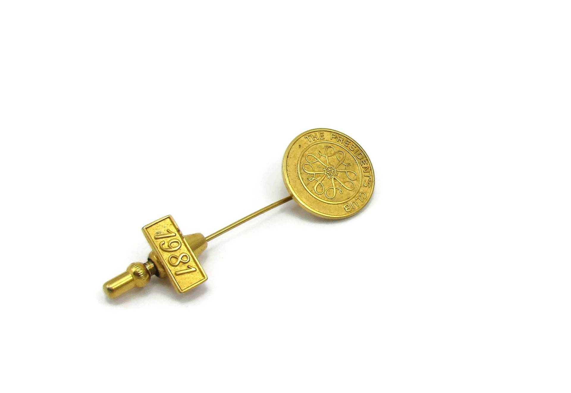 Avon Gold Stick Pin 1981 Präsident Club Vintage Kostüm Schmuck Urlaub Geschenk Ideen Designer Signiert Schal Clip von TreasureTrovebyTish