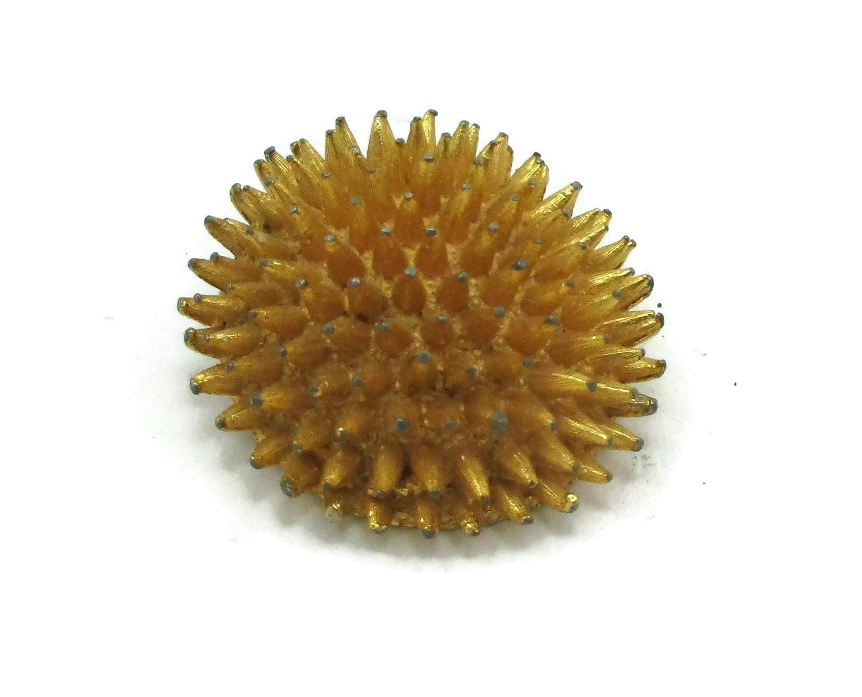 De Nicola Goldton Abstrakte 3 Dimensional Brosche 1980Er Gebürstet Strukturierten Entwerfer Runway Estate Kostüm Vintage Signiert von TreasureTrovebyTish