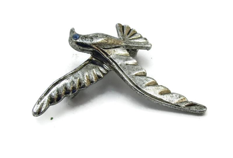 Gerry Silberfarbenen Möwe Vogel Brosche Figürliche Mid Century Modern Vintage-Schmuck Entworfen Signiert Kostüm von TreasureTrovebyTish
