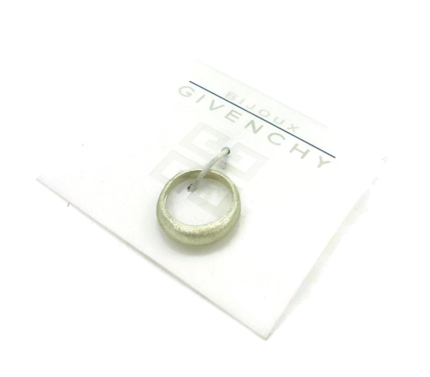 Givenchy Gebürstet 925 Sterling Silber Ring Cocktail Abend Band Größe 5 Designer Signiert Vintage Mode Schmuck Weihnachten Geschenkidee von TreasureTrovebyTish