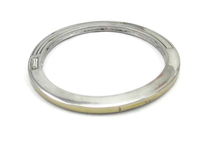 Givenchy Silber Ton Strass Armreif Designer Signiert 1980Er Jahre Geschenkidee Vintage Nachlass Modeschmuck Modernist von TreasureTrovebyTish