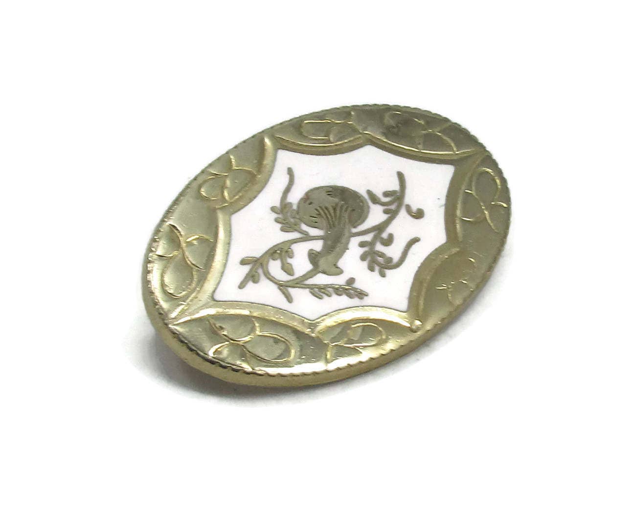 Gold Overlay Morgen Ruhm Flower Pin Brosche Der 1980Er Jahre Vintage Kostüm Schmuck Designer Signiert Schal Clips Mode Geschenkideen von TreasureTrovebyTish