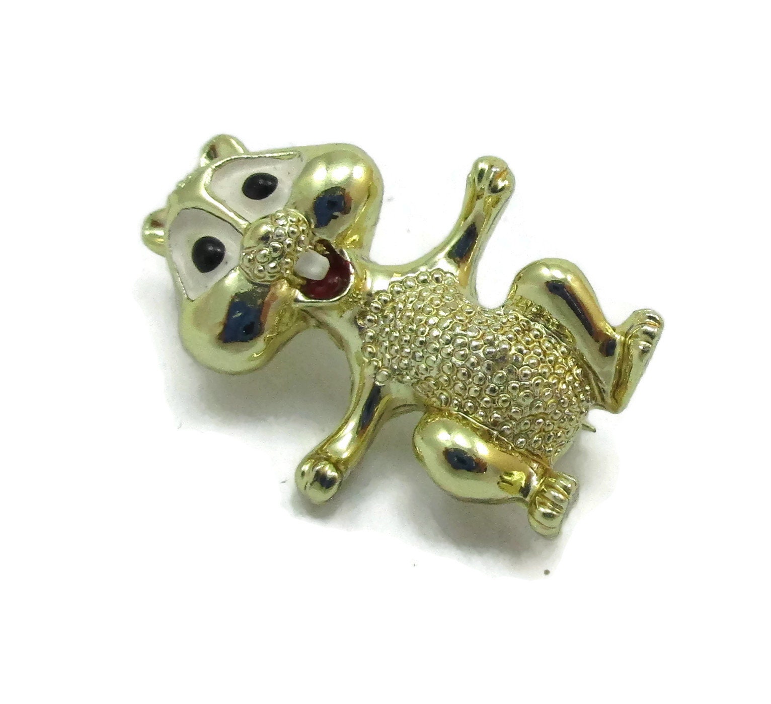 Gold-Ton Chipmunk Pin Brosche Figürliche Schmuck Design Vintage Modeschmuck Mode Designer Schal Geschenk Ideen Tier von TreasureTrovebyTish
