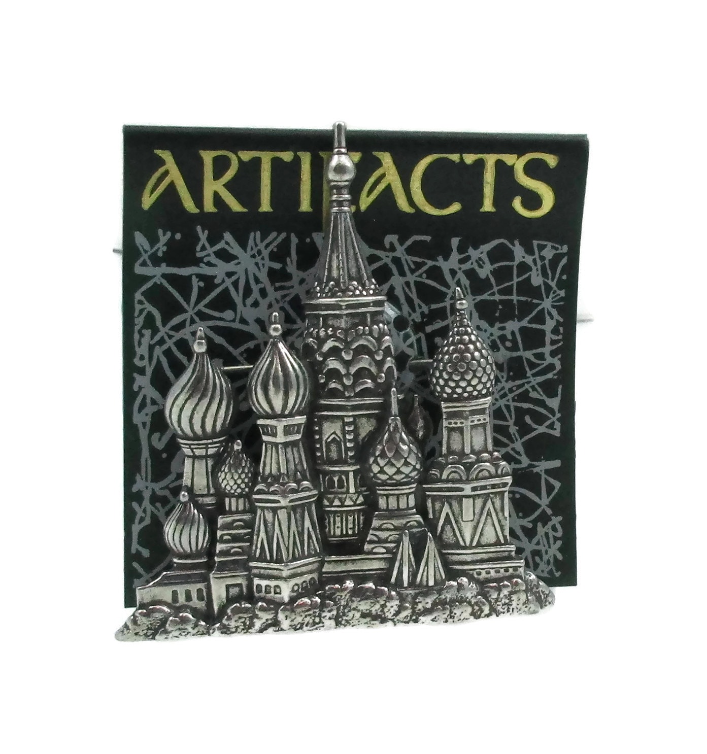 Jj Jonette Silber Ton Pin Brosche Rot Platz Moskau Russland St Basils Kathedrale Vintage Schmuck Signiert Finish Geschenk Idee Schal Jj Jonette Silber Ton Pin Brosche Rot Platz Moskau Russland St Basils Kathedrale Vintage Schmuck Signiert Finish Geschenk Idee Schal von TreasureTrovebyTish