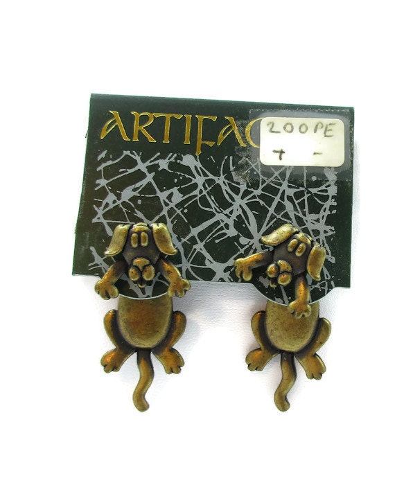 Jj Jonette Welpen Hund Ohrringe Durchbohrt Baumelnd Körper Bronze Vintage Schmuck Nos Signiert Finish Geschenk Ideen Gefüllte Tiere Made in Usa Jj Jonette Welpen Hund Ohrringe Durchbohrt Baumelnd Körper Bronze Vintage Schmuck Nos Signiert Finish Geschenk Ideen Gefüllte Tiere Made in Usa von TreasureTrovebyTish
