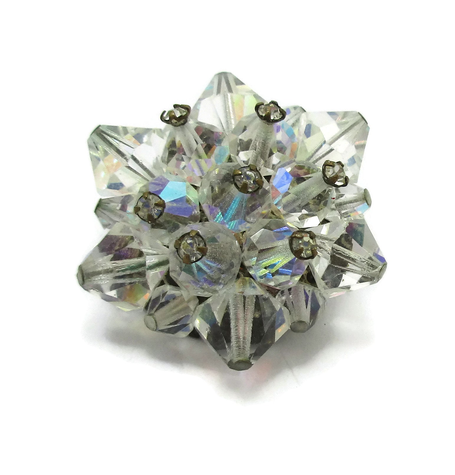 Klar Kristall Perle Silber Brosche Pin Cluster Spray Glas Facettierten Perlen Hochzeit Schmuck High-End Vintage-Schmuck Designer Schal Clips Klar Kristall Perle Silber Brosche Pin Cluster Spray Glas Facettierten Perlen Hochzeit Schmuck High-End Vintage-Schmuck Designer Schal Clips von TreasureTrovebyTish