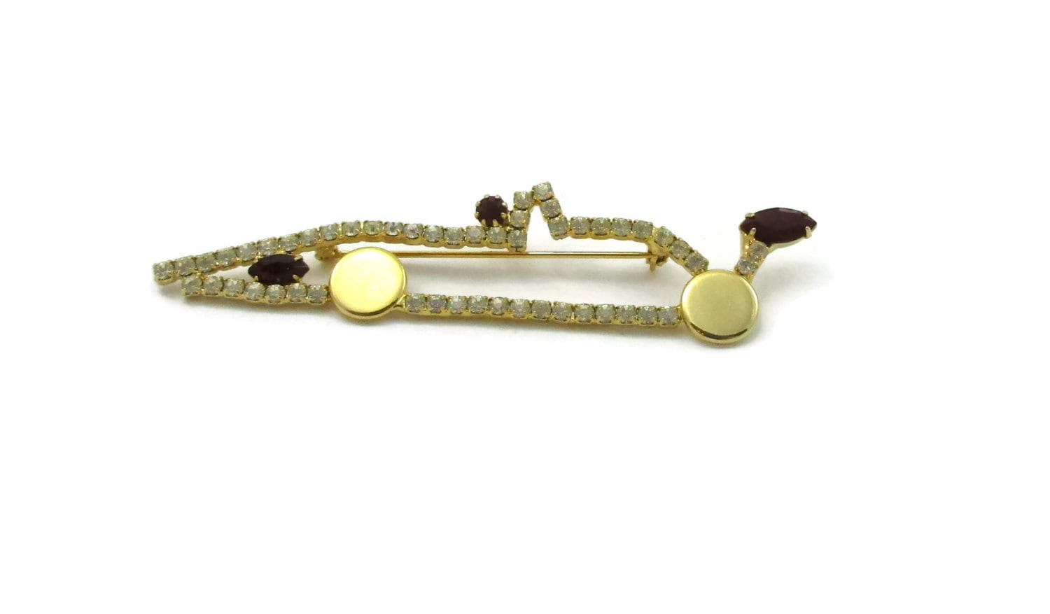Klare Rote Strass Rennen Auto Umriss Gold Pin Seltene Brosche Estate Finden Vintage Kostüm Schmuck Schal Geschenkideen von TreasureTrovebyTish