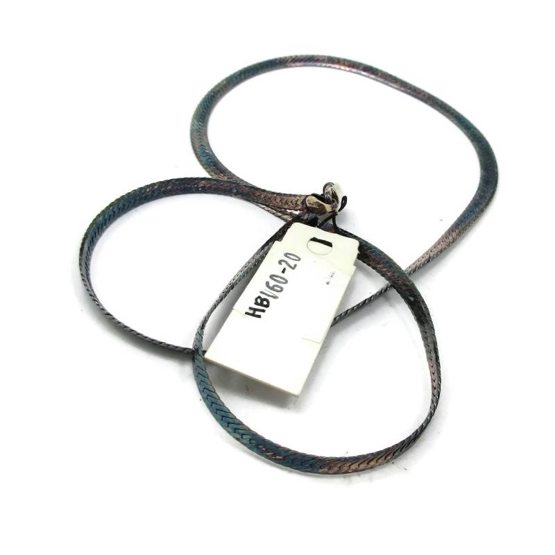 Ming Nos 925 Sterling Silber Fischgrät Kette Halskette Extra Lange 20 Zoll Signiert Italien Vintage Schmuck Geschenkideen von TreasureTrovebyTish