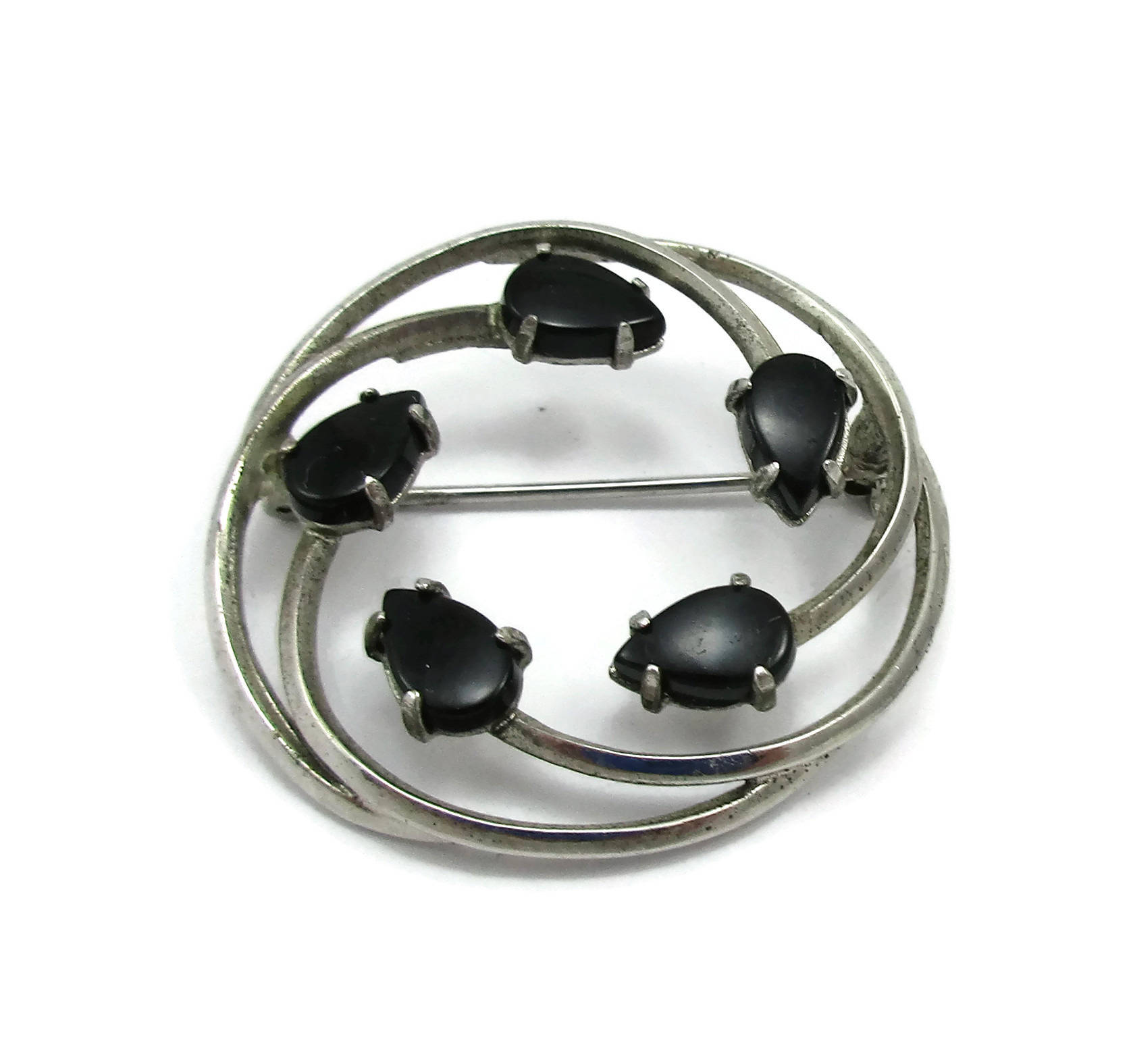 Sarah Coventry Silber Ton Schwarz Strass Pin Brosche Designer Signiert Kostüm Schmuck Mode Zubehör Estate Schal Sommer Sarah Coventry Silber Ton Schwarz Strass Pin Brosche Designer Signiert Kostüm Schmuck Mode Zubehör Estate Schal Sommer von TreasureTrovebyTish