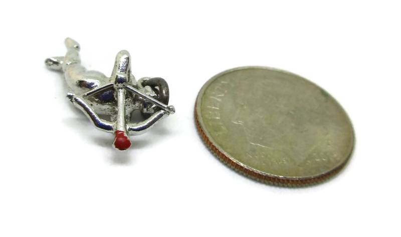 Silber Anhänger Charme Süße Cupid Cherub 1960Er Jahre Vintage Estate Findet Schmuck Designer Geschenkideen Souvenir Charms von TreasureTrovebyTish