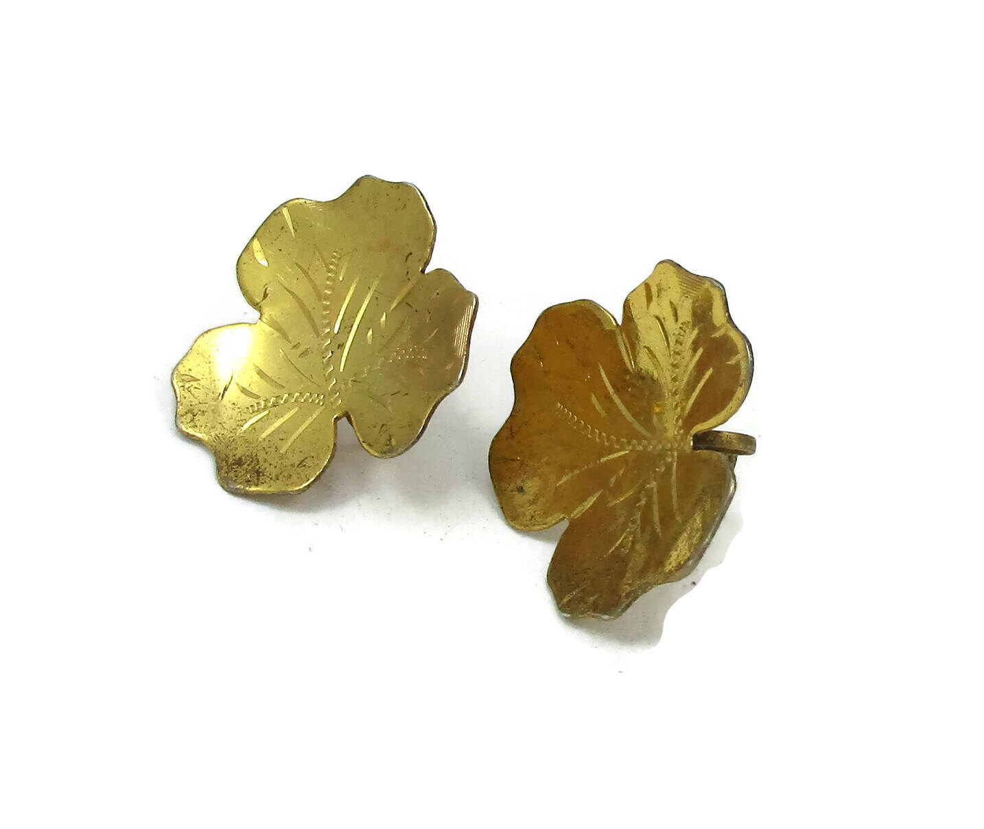 sterling Markiert Schraube Zurück Ohrringe Gold Vermeil Ohrstecker Antike Schmuck Gestempelt Vintage Blume Form Geschenkideen von TreasureTrovebyTish