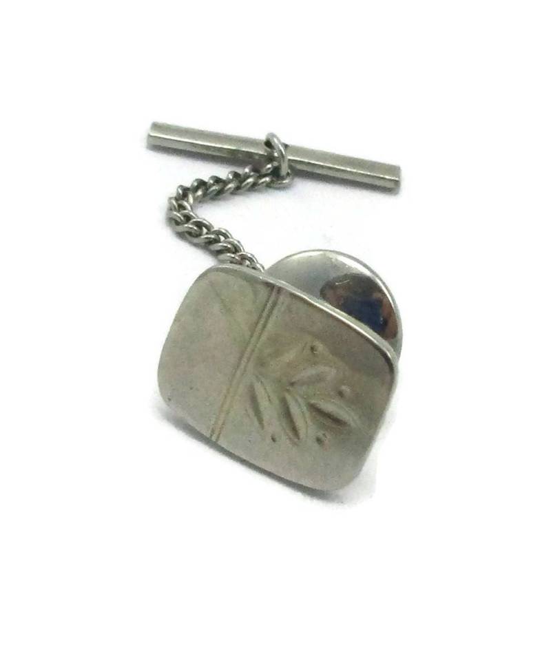 sterling Silber Anstecknadel Krawatte Tack Groomsman Designer Signiert Brosche Schal Geschenkideen Vintage Kostüm Schmuck von TreasureTrovebyTish