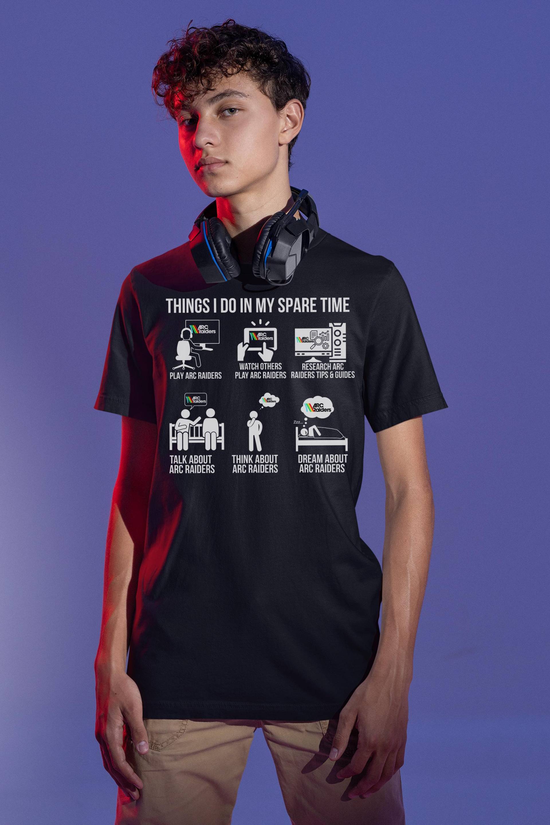 Dinge, Die Ich in Meiner Freizeit Mache Arc Raiders Shirt Lustiges Shooter T-Shirt Geek Gamer Geschenk Für Freund Freundin Unisex Gaming Bekleidung von TreasureVanture