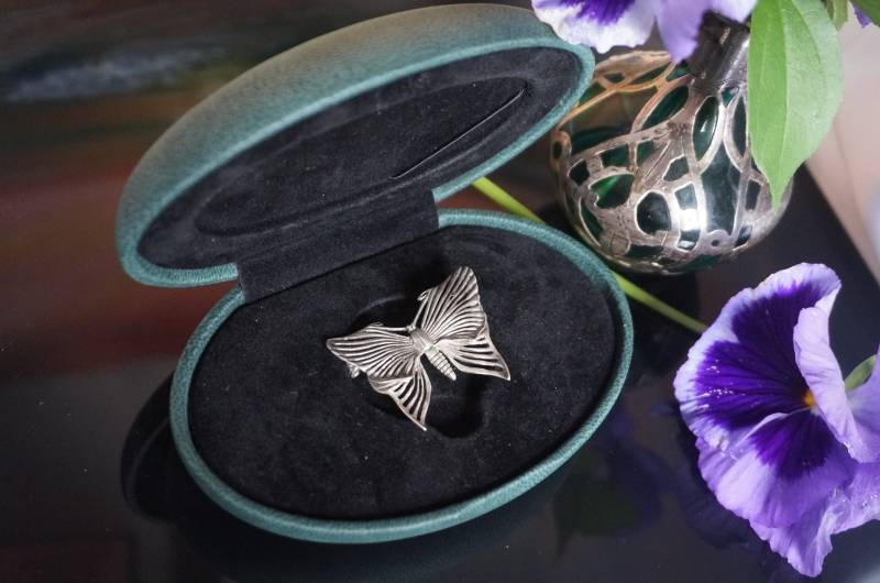 Vintage Schmetterlingsbrosche, Silberbrosche, Silberne Jugendstil 261 Vintage Schmetterlingsbrosche, Silberbrosche, Silberne Jugendstil 261 von Treasurebox4you