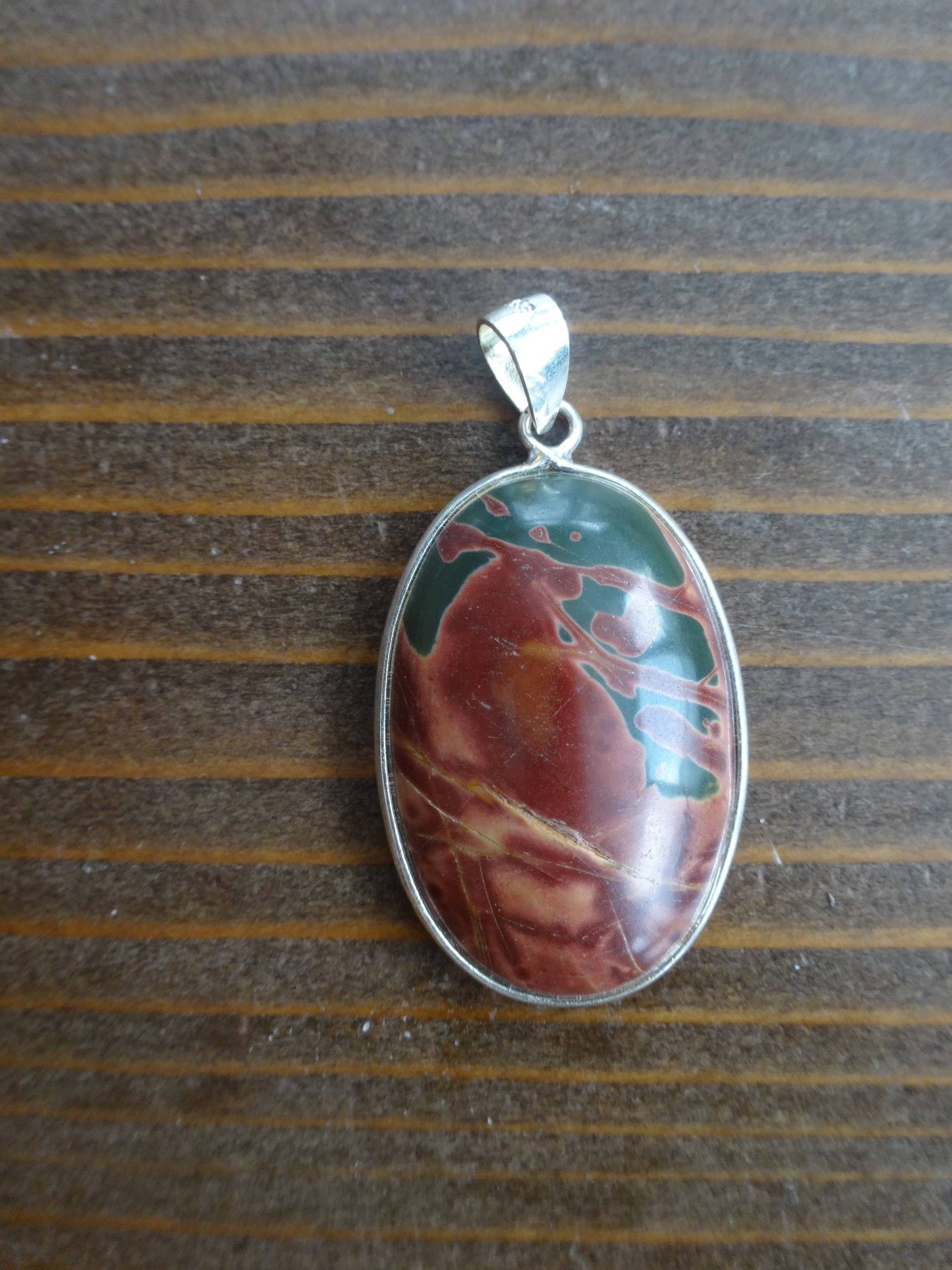 sterling Silber Jaspisanhänger sterling Silber Jaspisanhänger von Treasureisland1977