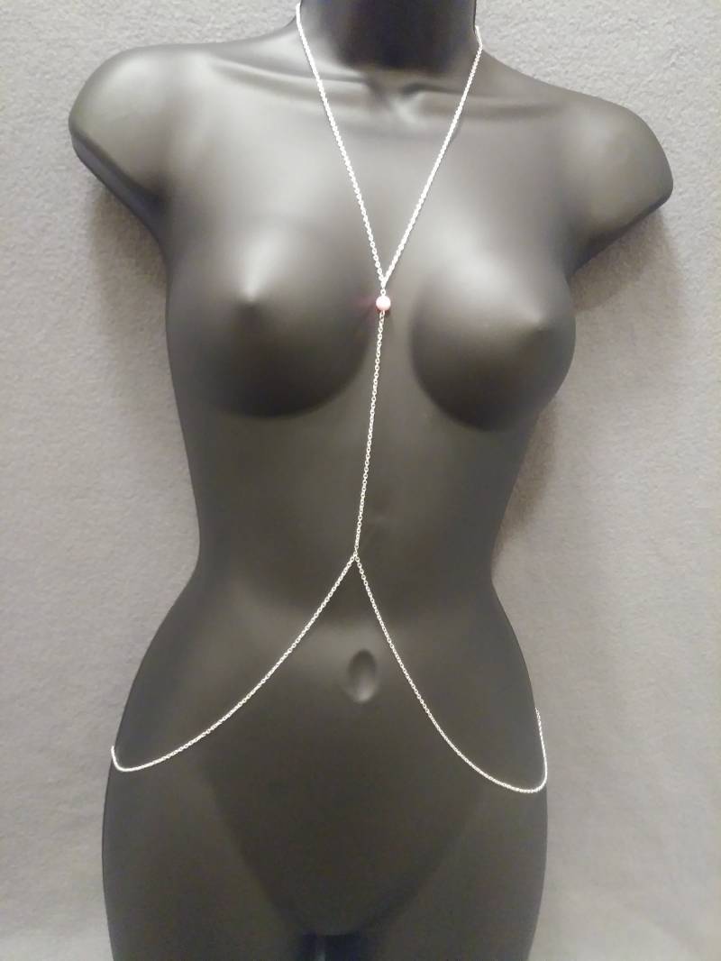 Perlen Körperkette Frauen Körperschmuck, Maßgeschneiderte Passform von TreasuresByToya