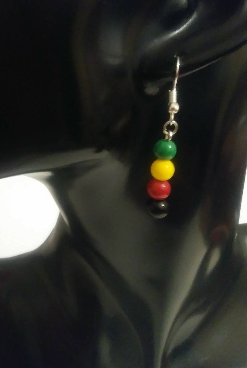 Rasta Perlen Ohrringe Jamaika Schmuck von TreasuresByToya