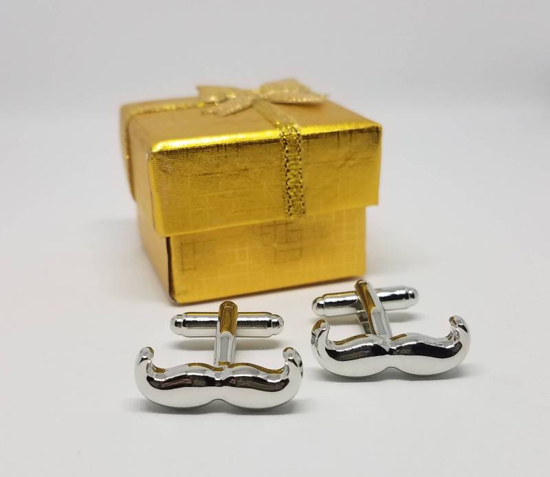 Silber Moustache Manschettenknöpfe von TreasuresPickers