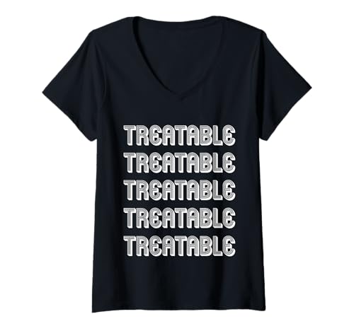 Damen Behandelbar T-Shirt mit V-Ausschnitt Damen Behandelbar T-Shirt mit V-Ausschnitt von Treatable Apparel