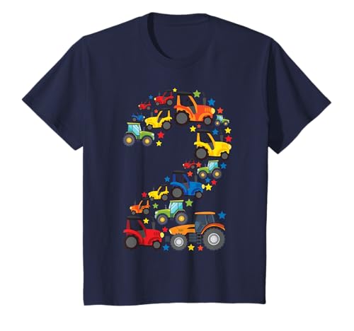 Landwirt Traktor 2. Geburtstag 2 Jahre Jungs T-Shirt von Trecker Grafik Bauer Traktor Kleidung