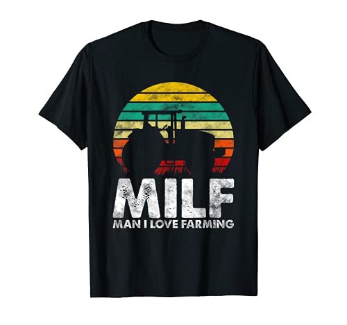 MILF Man I Love Farming Traktor T-Shirt von Trecker Landwirt Landwirtin Kleidung Damen Herren