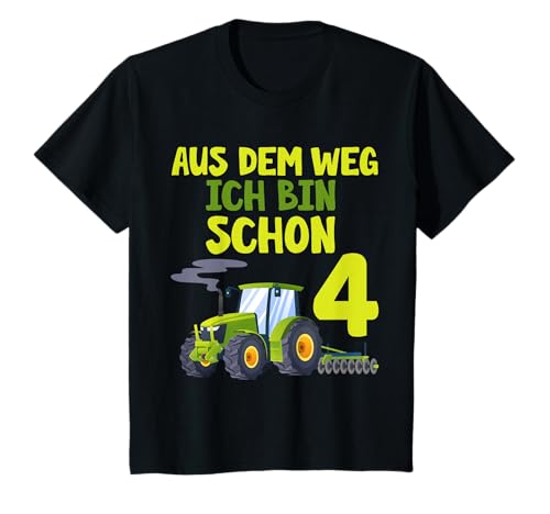 Aus Dem Weg Ich Bin Schon 4 Traktor Jungen Traktor Geschenk T-Shirt Aus Dem Weg Ich Bin Schon 4 Traktor Jungen Traktor Geschenk T-Shirt von JUKN ART Traktor Geschenke Zum Jungen Geburtstag