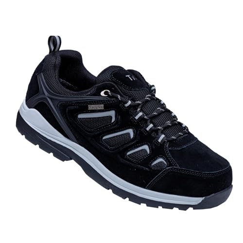 Tredd Well Herren Wanderschuhe Cloud Walk Schwarz Extraweite Passform Größe 12 US, 42 EU von Tredd Well