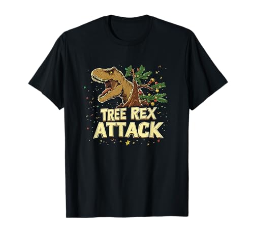 Xmas Tree Rex Attack Kostüm für Jungen und Mädchen T-Shirt von Tree Rex Outfit