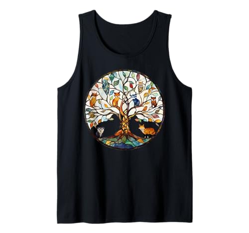 Herren Baum des Lebens Symbol mit Knoten Design, niedliche Tiere Tank Top Herren Baum des Lebens Symbol mit Knoten Design, niedliche Tiere Tank Top von Tree Roots Collective