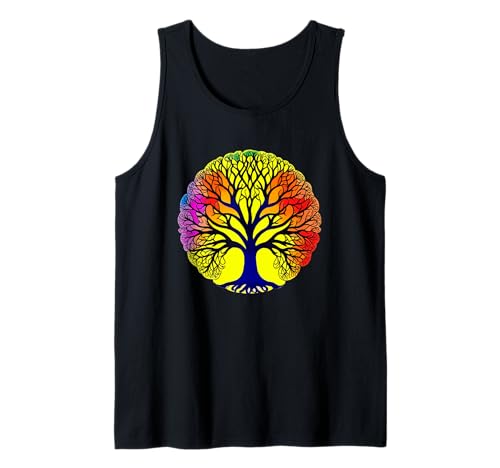 Herren Buntes keltisches Lebensbaum-Symbol mit Knoten-Design Tank Top Herren Buntes keltisches Lebensbaum-Symbol mit Knoten-Design Tank Top von Tree Roots Collective