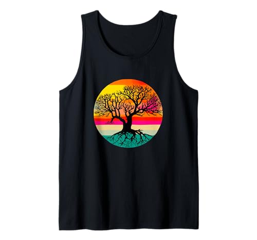 Herren Buntes keltisches Lebensbaum-Symbol mit Knoten-Design Tank Top Herren Buntes keltisches Lebensbaum-Symbol mit Knoten-Design Tank Top von Tree Roots Collective