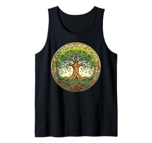 Herren Keltisches Lebensbaum-Symbol mit Knotenmuster Tank Top Herren Keltisches Lebensbaum-Symbol mit Knotenmuster Tank Top von Tree Roots Collective