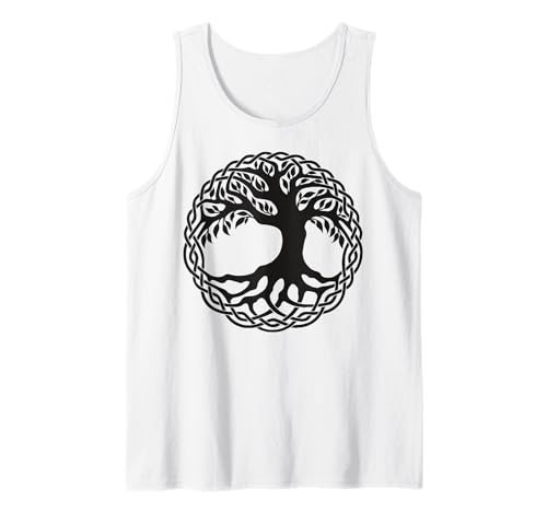 Herren Keltisches Lebensbaum-Symbol mit Knotenmuster Tank Top Herren Keltisches Lebensbaum-Symbol mit Knotenmuster Tank Top von Tree Roots Collective