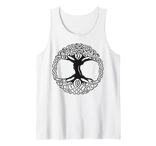 Herren Keltisches Lebensbaum-Symbol mit Knotenmuster Tank Top Herren Keltisches Lebensbaum-Symbol mit Knotenmuster Tank Top von Tree Roots Collective