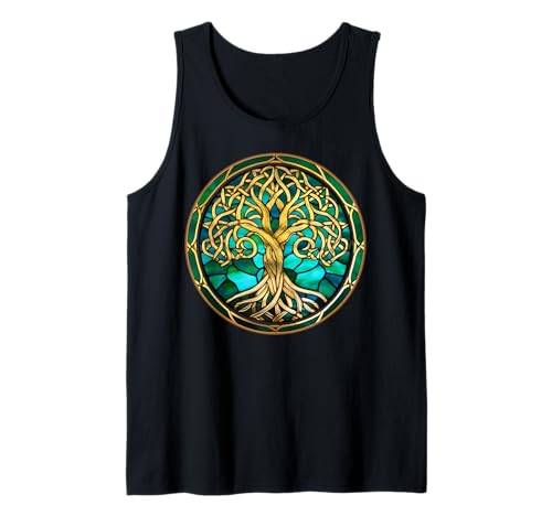 Herren Keltisches Lebensbaum-Symbol mit Knotenmuster Tank Top Herren Keltisches Lebensbaum-Symbol mit Knotenmuster Tank Top von Tree Roots Collective