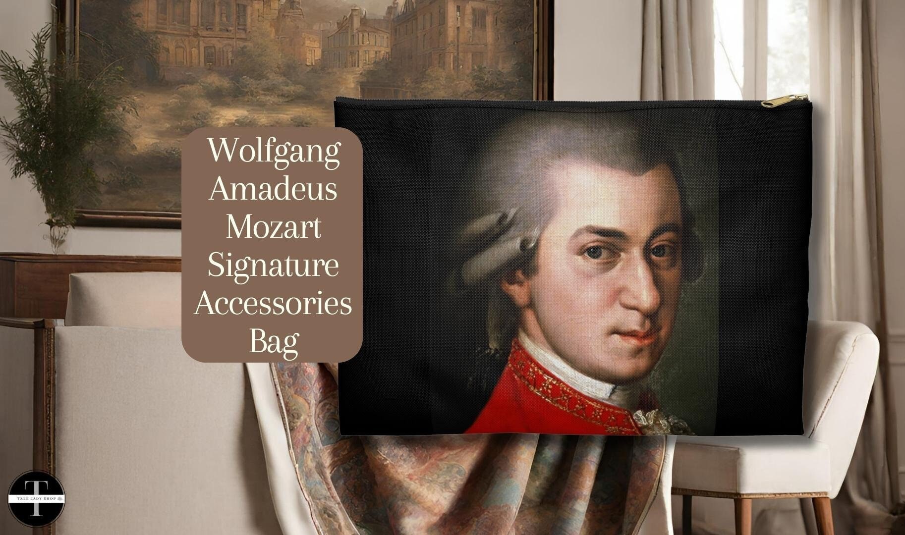 Amadeus Mozart Portrait Accessoire Tasche Kosmetiktasche Make Up Reise Cord Organizer Beutel Geschenkidee Urlaub Geschenk Planer Zubehör von TreeLadyShop