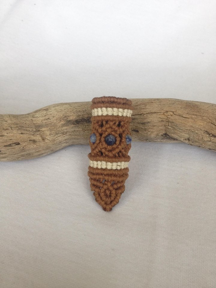 Lange Makramee Dreadlock Perle von TreeOfStones