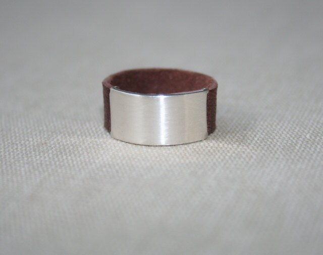 Gebürstet Sterling Silber Bar Ring -Größe 7 von TreeSwingStudio