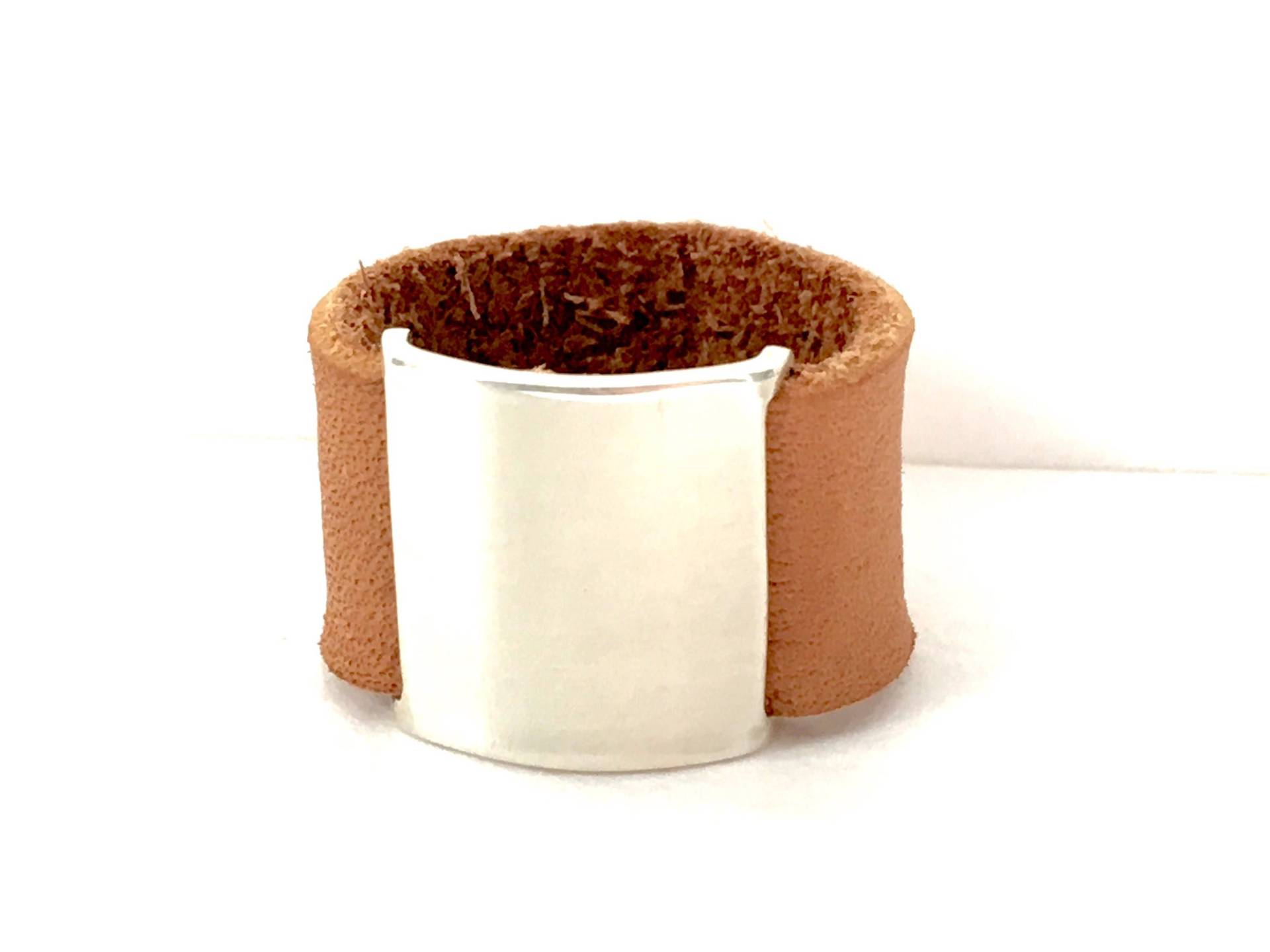 sterling Silber, Leder-Ring-Größe 7 von TreeSwingStudio
