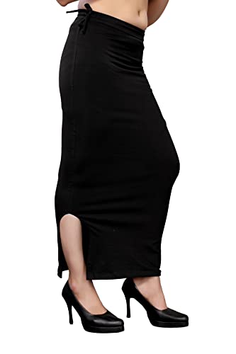 TreegoArt Fashion Shapewear Cotton Lycra Free Size Shapewear, Petticoat, Röcke für Frauen, Petticoat für Saree -(Black) von TreegoArt Fashion