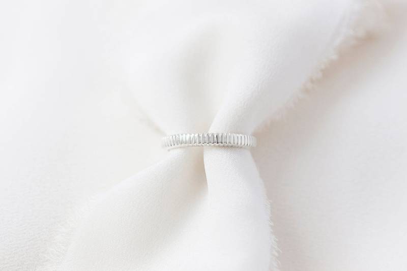 Fluette Band | 3 Mm - 925 Sterling Silber Geriffelt Handgemachter Schmuck von Treenbee