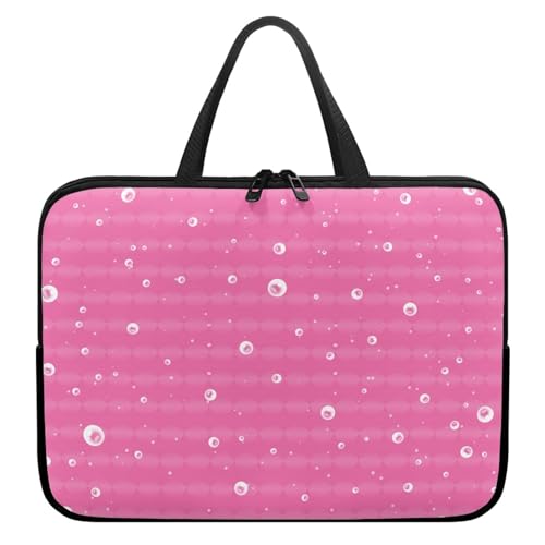 Treer 10-17 Zoll Laptoptasche, Einfaches Design Handtasche Damen Herren,Laptop Tasche mit Reißverschluss,Wasserdichte Laptop Rucksack,Notebook Tasche für Reisen/Business/Schule (Dunkelrosa,13 Zoll) von Treer