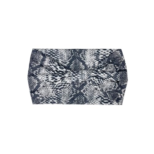 Treer 2/4/6 Stück Haarband Damen, Weiches Stirnband Damen Extra Breit Elastische Kopftuch, Sommer Stirnband Sport Haarbänder Frauen für Lauf Yoga Fitness (Schwarze Schuppen,6 Stück) von Treer
