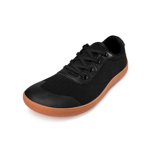 Treer Breite Barfußschuhe Herren, Barfussschuhe rutschfest Atmungsaktive Barfußschuhe Flache, Barfussschuhe Sommer Minimalistische Trekkingschuhe Wanderschuhe, TPR-Sohle von Treer