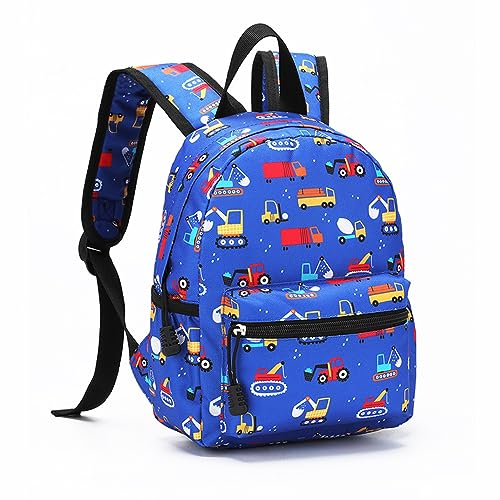 Treer Cartoon-Muster Rucksack Kinder, Schulrucksack für Kinder, Kinderrucksack Mädchen Jungen Kindergartenrucksack Schulranzen 1-9 Klasse, Schulranzen für Schule Gehen, Reisen (Auto,33x25x17cm) von Treer