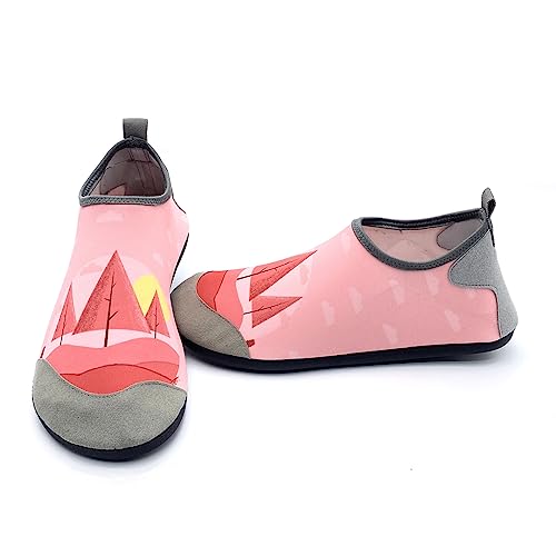 Treer Damen Barfussschuhe Frau Badeschuhe Strandschuhe Segelschuhe Wasserschuhe Barfusslaufschuhe Sommer Zehenschuhe Neoprenschuhe Schützende Wasserschuhe von Treer