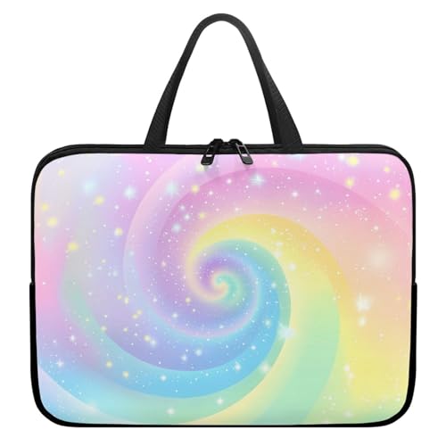 Treer Einfacher Farbverlauf Laptoptasche, Handtasche Damen Herren, Laptop Tasche mit Reißverschluss, Wasserdichte Laptop Rucksack,Notebook Tasche für Reisen/Business/Schule (Bunt,17 Zoll) von Treer