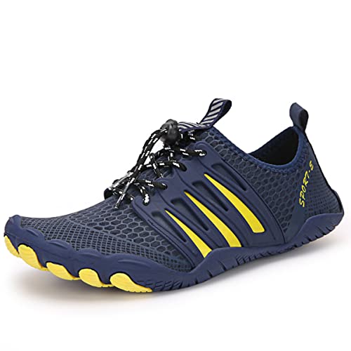 Treer Herren Damen Barfussschuhe Herren Badeschuhe Strandschuhe Herren Segelschuhe Wasserschuhe Barfusslaufschuhe Sommer Zehenschuhe Neoprenschuhe Segelschuhe Schützende Wasserschuhe von Treer