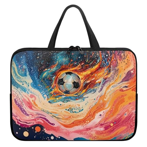 Treer Laptoptasche 10-17 Zoll, Fußball-Druck Handtasche Damen Herren, Laptop Tasche mit Reißverschluss, Wasserdichte Tragetasche Laptop Rucksack,Notebook Tasche für Business/Schule (Rosa 2,12 Zoll) Treer Laptoptasche 10-17 Zoll, Fußball-Druck Handtasche Damen Herren, Laptop Tasche mit Reißverschluss, Wasserdichte Tragetasche Laptop Rucksack,Notebook Tasche für Business/Schule (Rosa 2,12 Zoll) von Treer